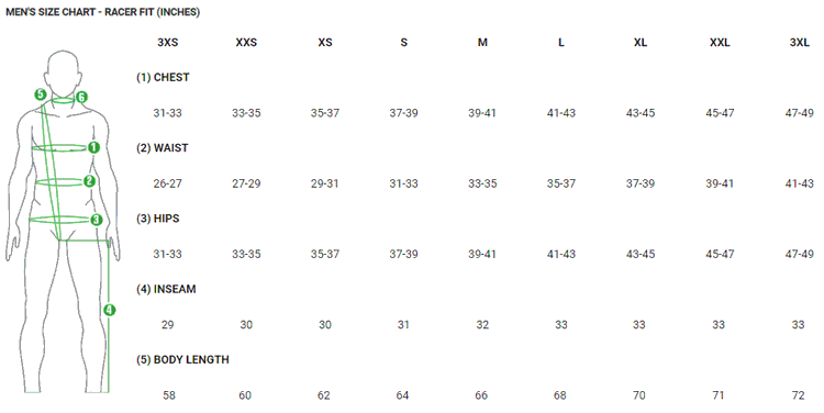 Louis Garneau Sizing Chart